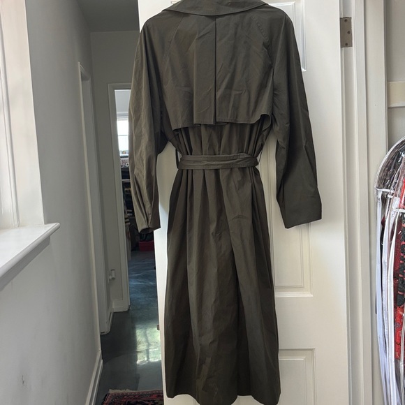 Zara Olive Green Trench Coat - Picture 12 of 15